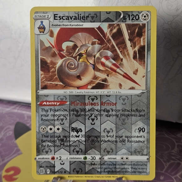 Escavalier 101/172 Pokémon TCG Reverse Holo Rare - Picture 1 of 1